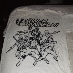 Power Rangers White Cotton Tee